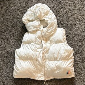 Stylish White Puffer Vest